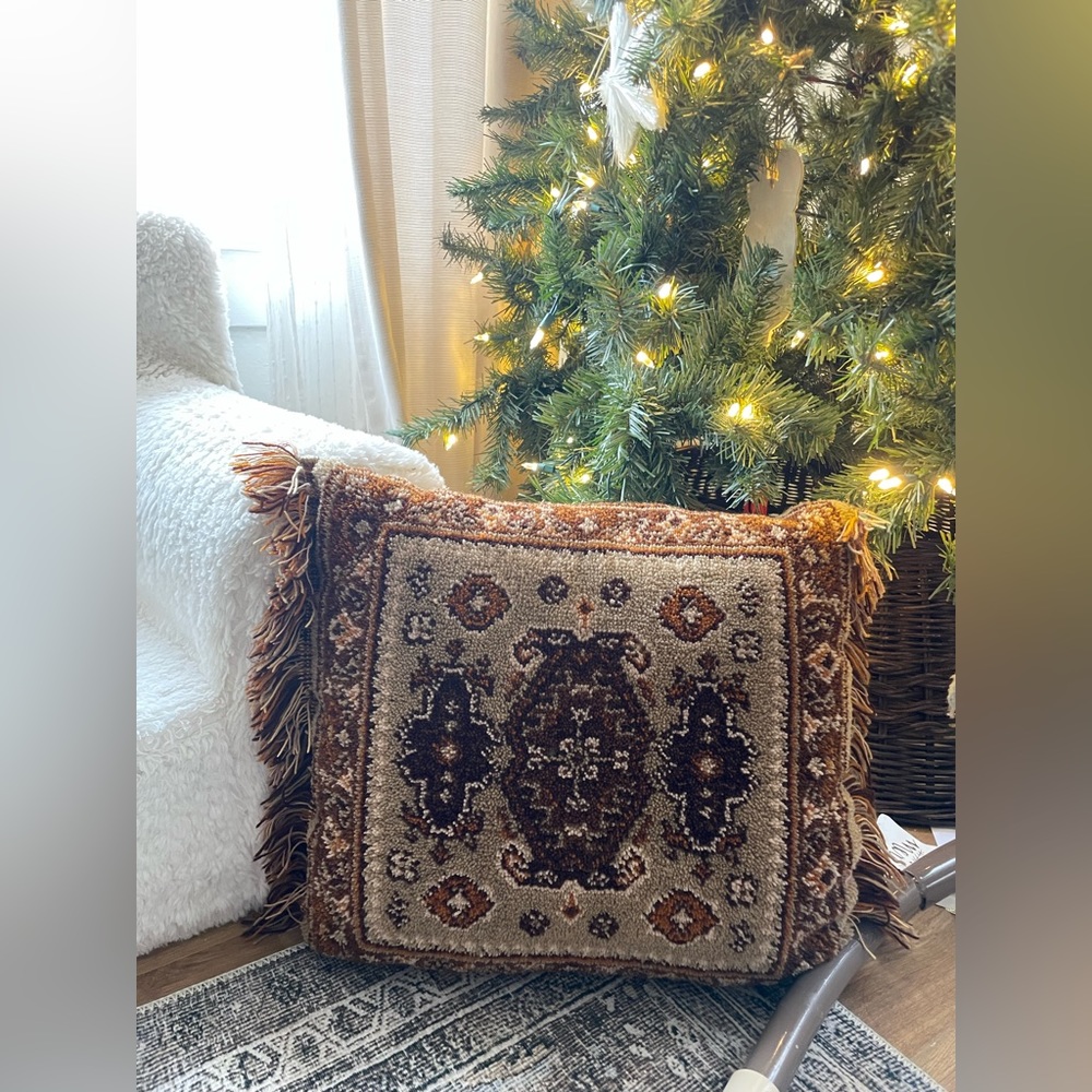 Rug pile pillow